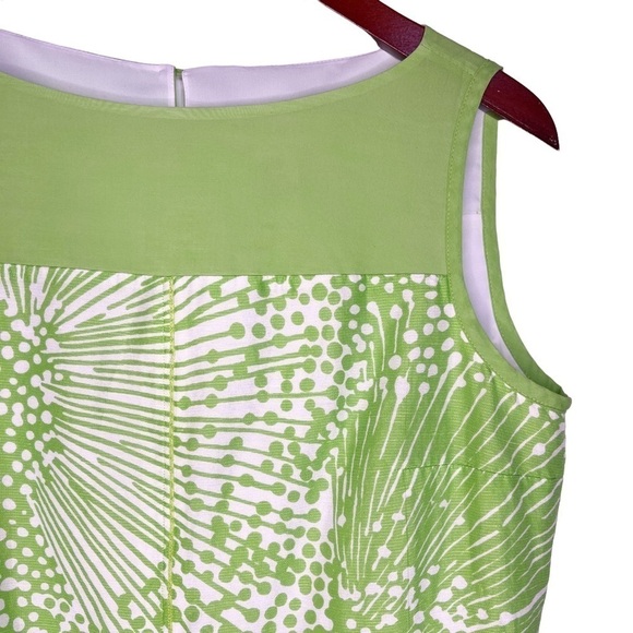 DONCASTER Silk Blend Sleeveless Dress Size 8 in Tropical Green Print - Picture 5 of 14